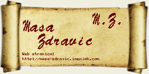 Maša Zdravić vizit kartica